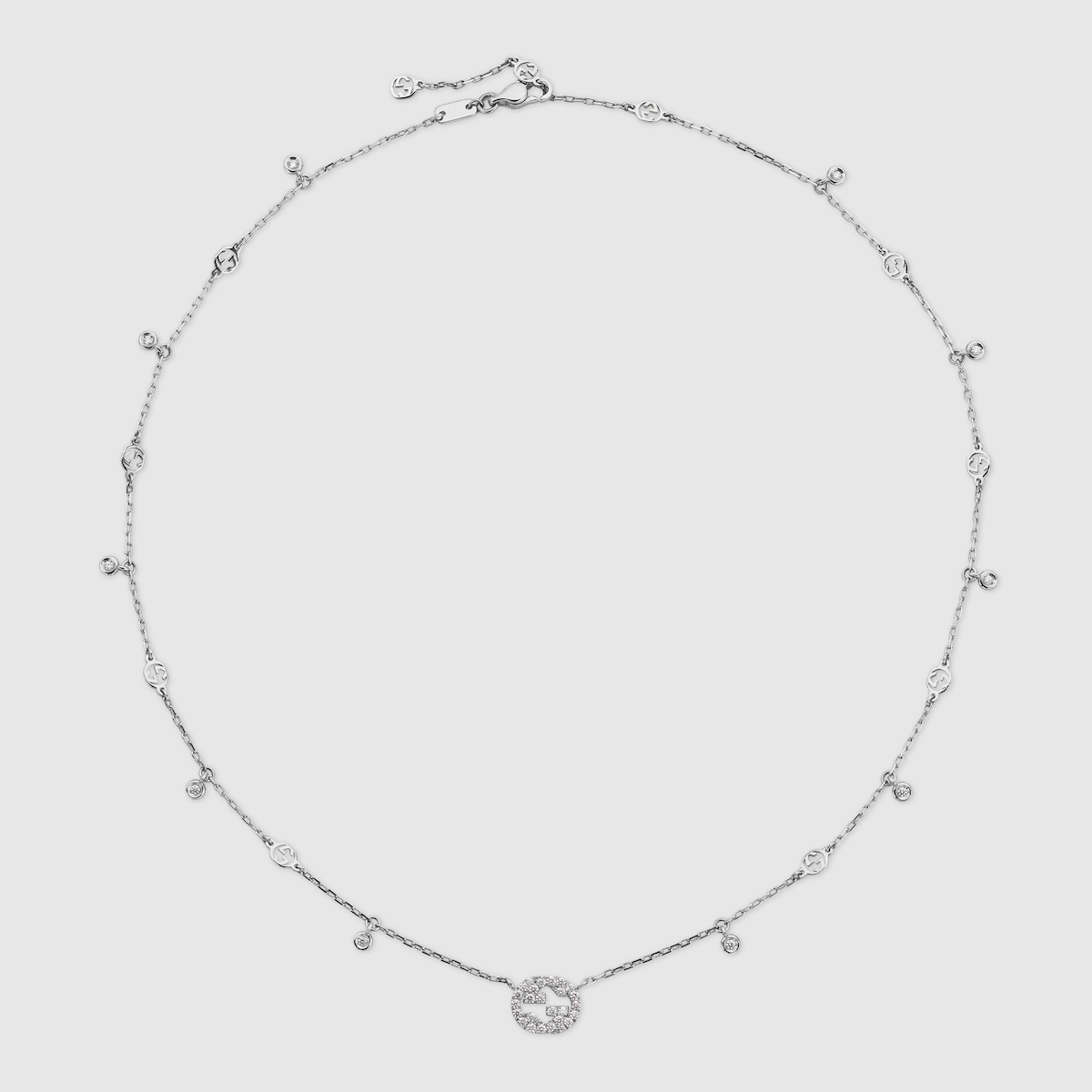 GGN007  GG Interlocking charms choker necklace - ccjewelryacc