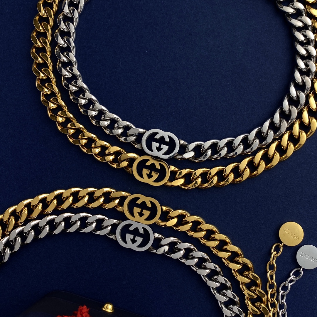 GGN015 GG interlocking g necklace bracelet - ccjewelryacc