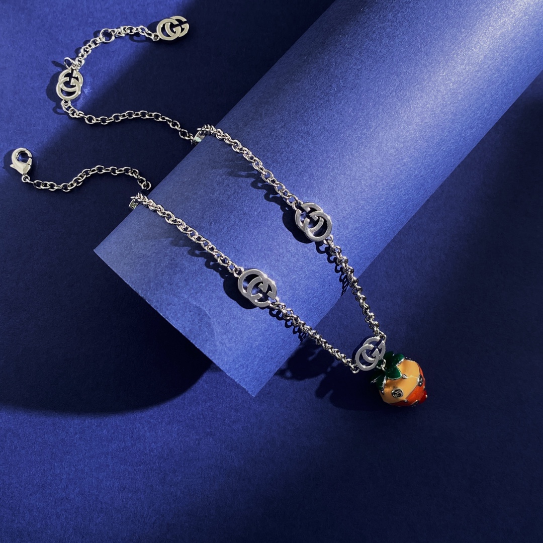 GGN048 GG strawberry Pendtant necklace - ccjewelryacc