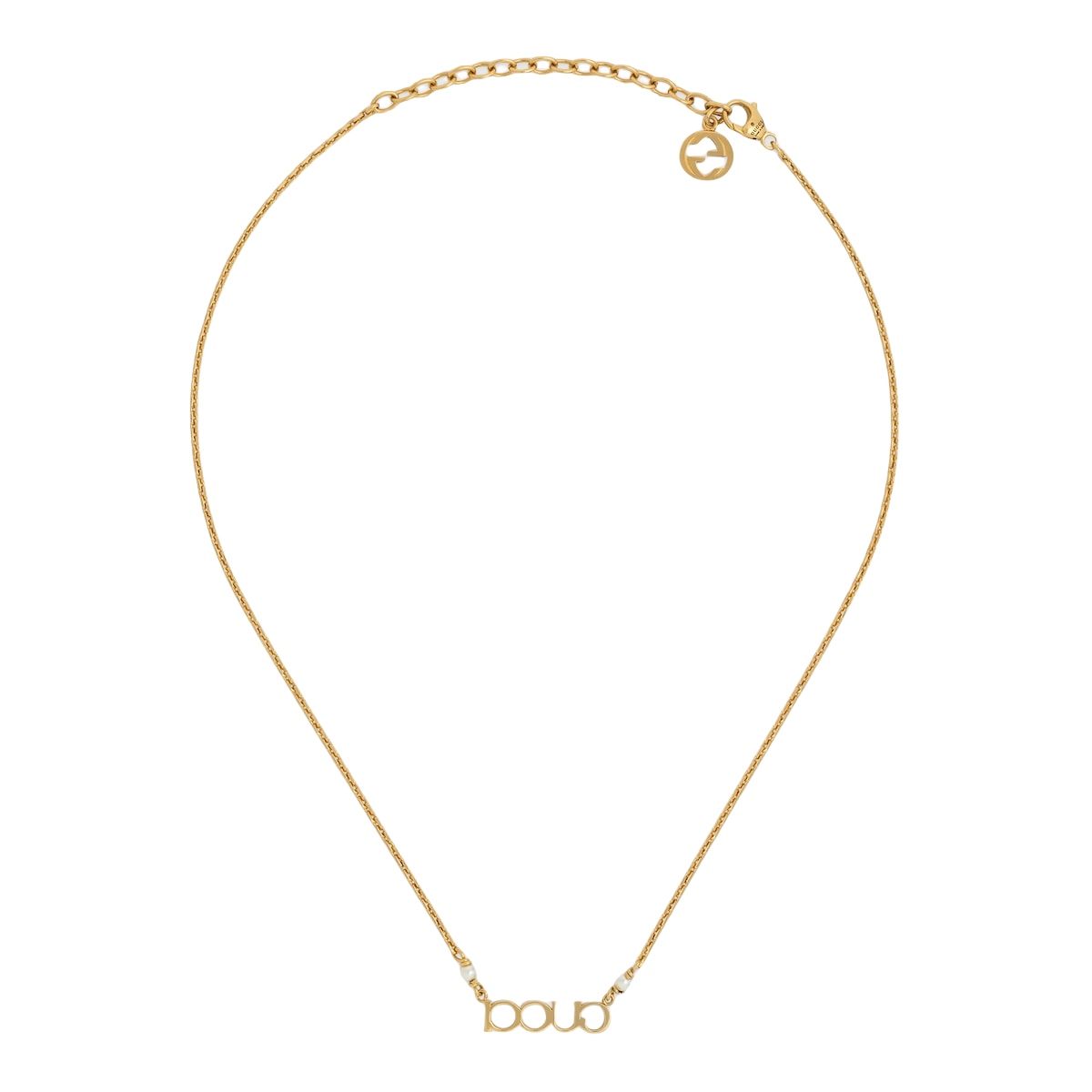 GGN029 G U C C I letter Pendant necklace - ccjewelryacc