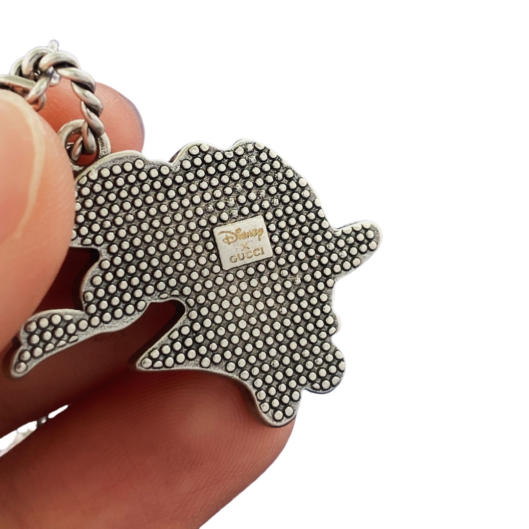 GGN049 GG Disney joint Donald Duck pendant metal double G letter interlocking chain - ccjewelryacc