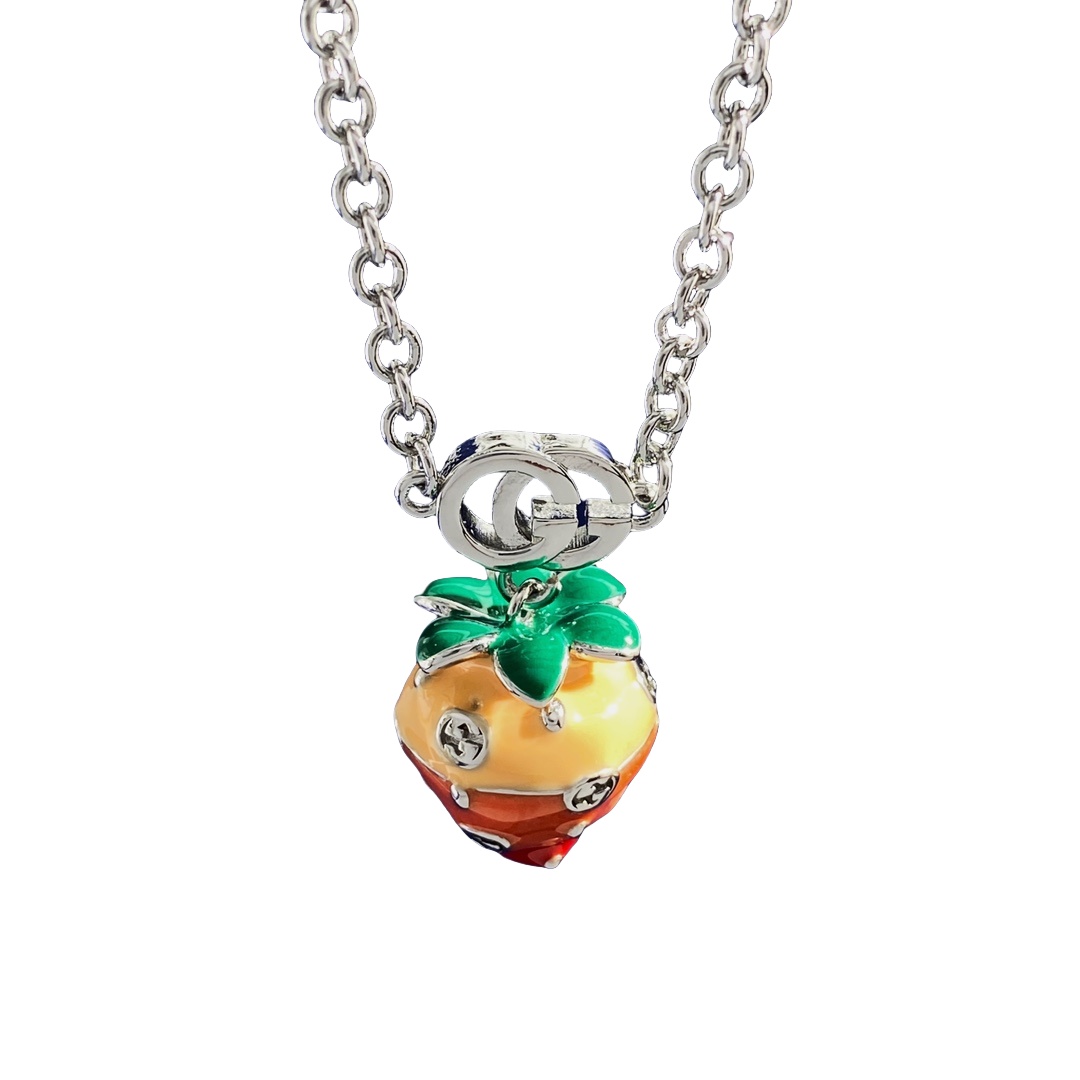 GGN048 GG strawberry Pendtant necklace - ccjewelryacc