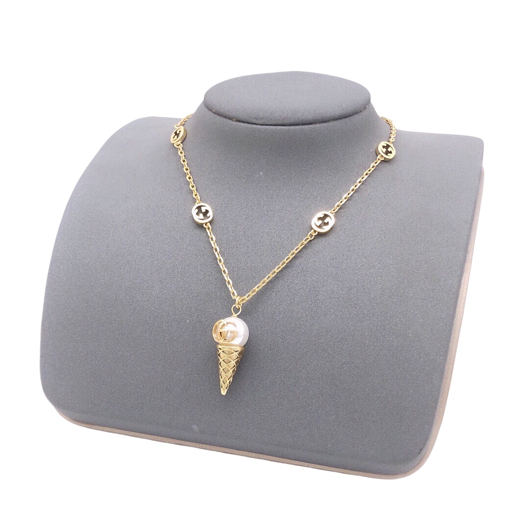 GGN021 GG ice cream cone necklace - ccjewelryacc