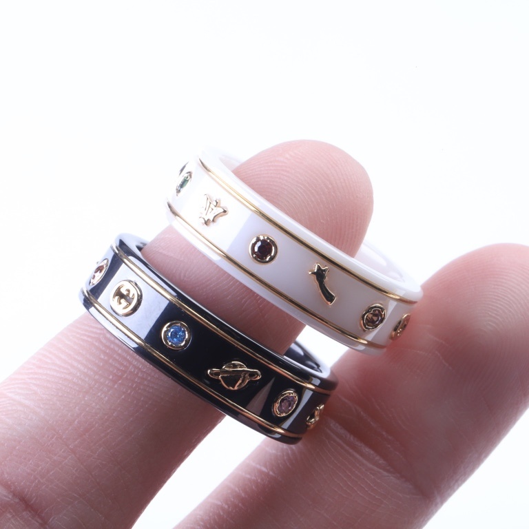 GGR004 GG Icon ring with gemstones - ccjewelryacc