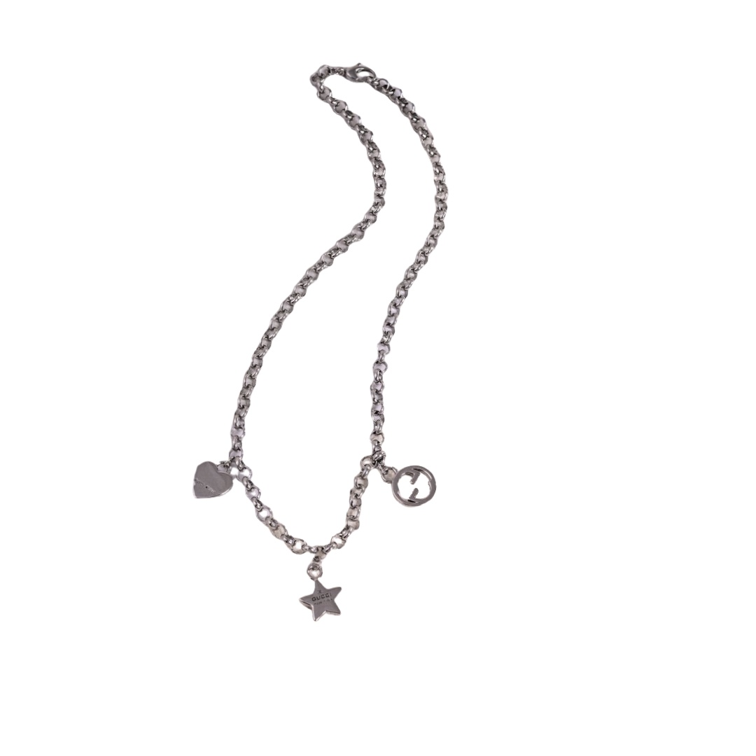 GGN058 GG star heart charms choker necklace and bracelet - ccjewelryacc
