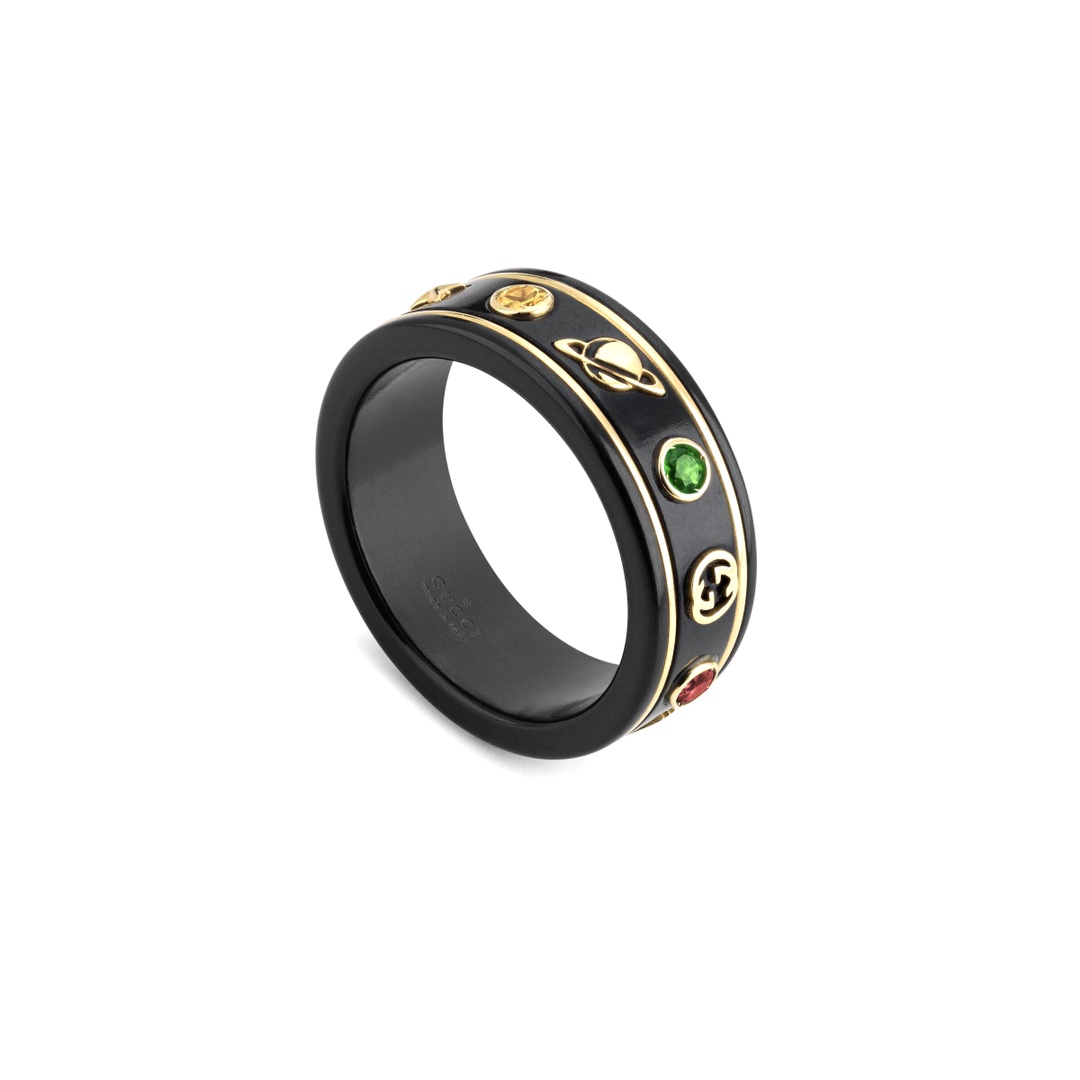GGR004 GG Icon ring with gemstones - ccjewelryacc