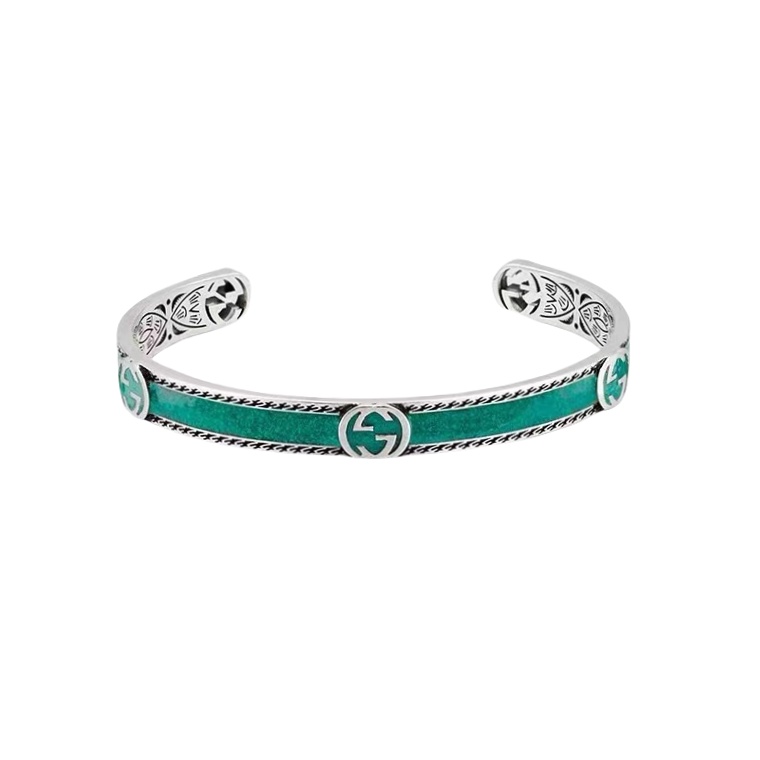 GGS014 Enamel interlocking g gucci bracelet cuff - ccjewelryacc