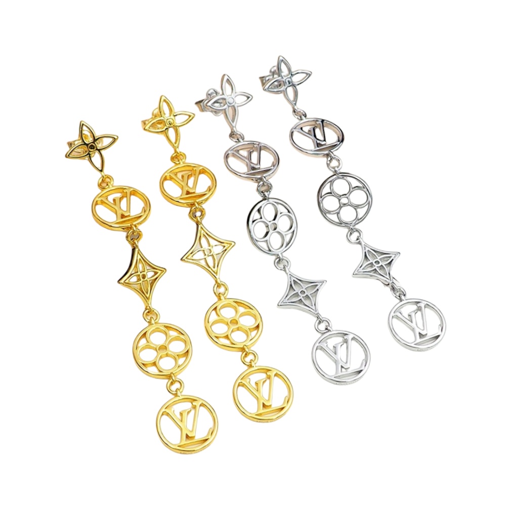 LVE115 L&V lace long drop earring - ccjewelryacc