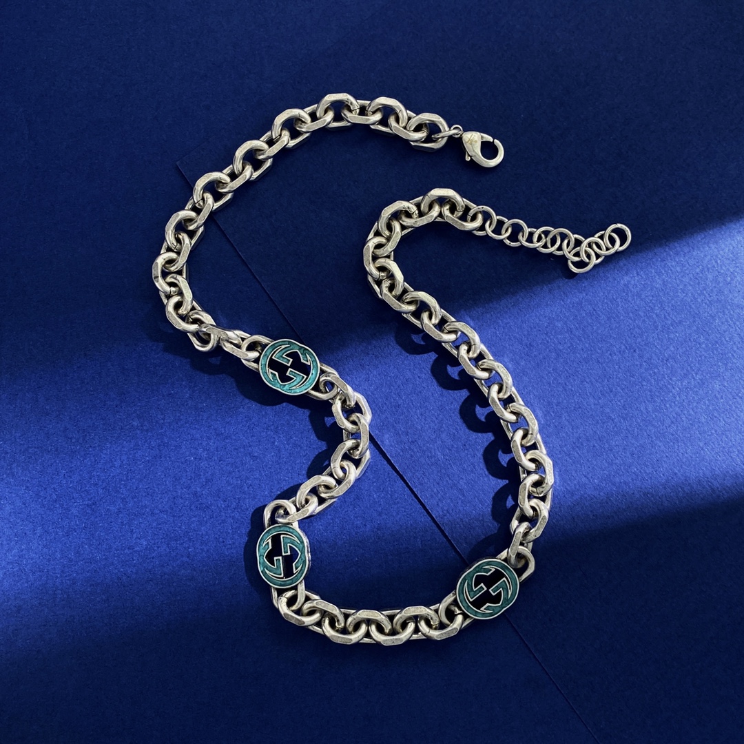 GGN055 Interlocking g choker necklace bracelet - ccjewelryacc