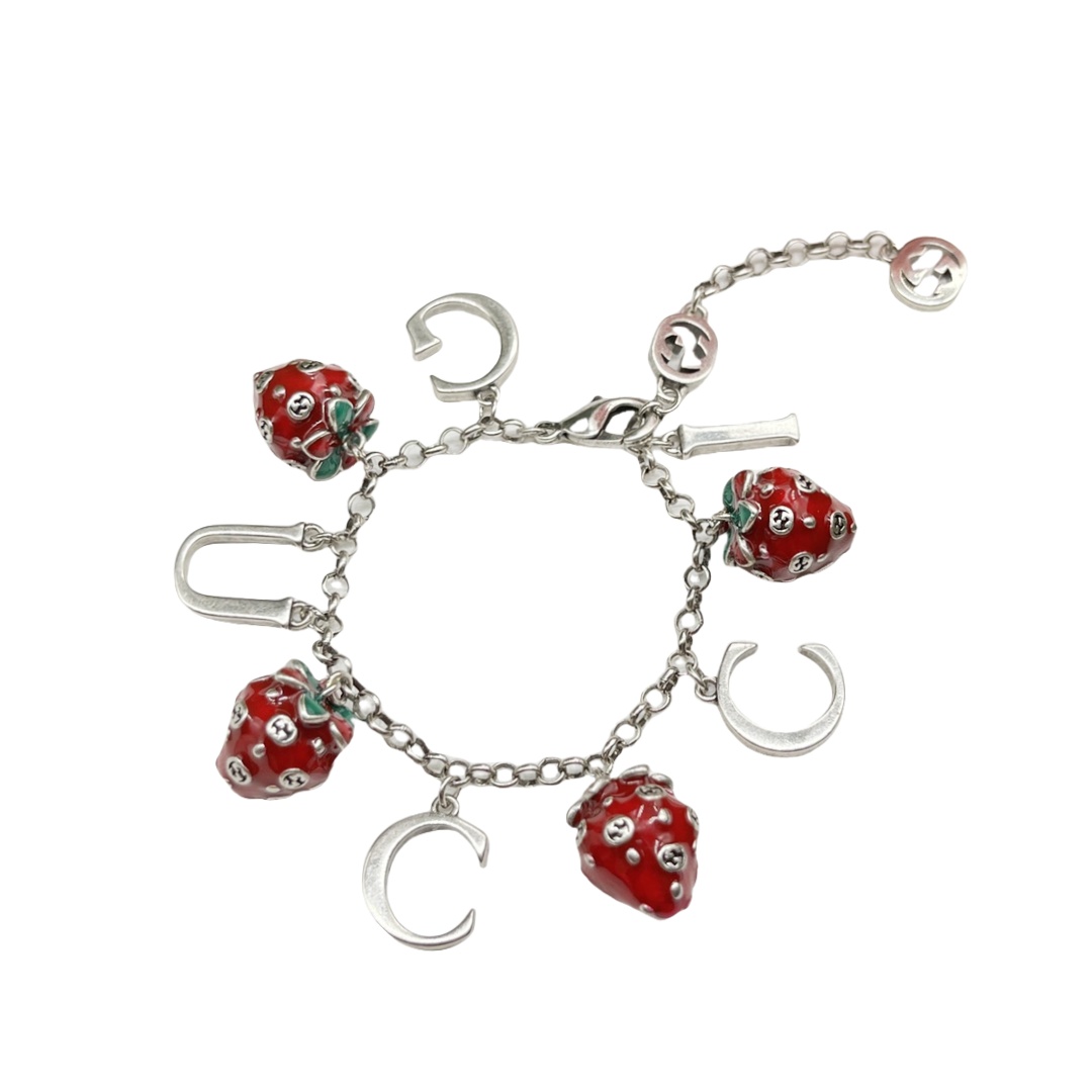 GGS013 GG strawberry charms bracelet 4 motif - ccjewelryacc