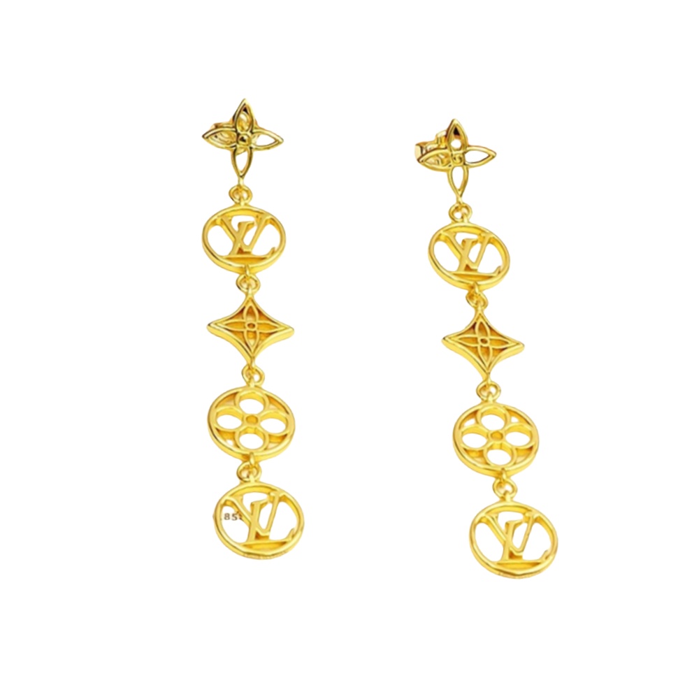 LVE115 L&V lace long drop earring - ccjewelryacc