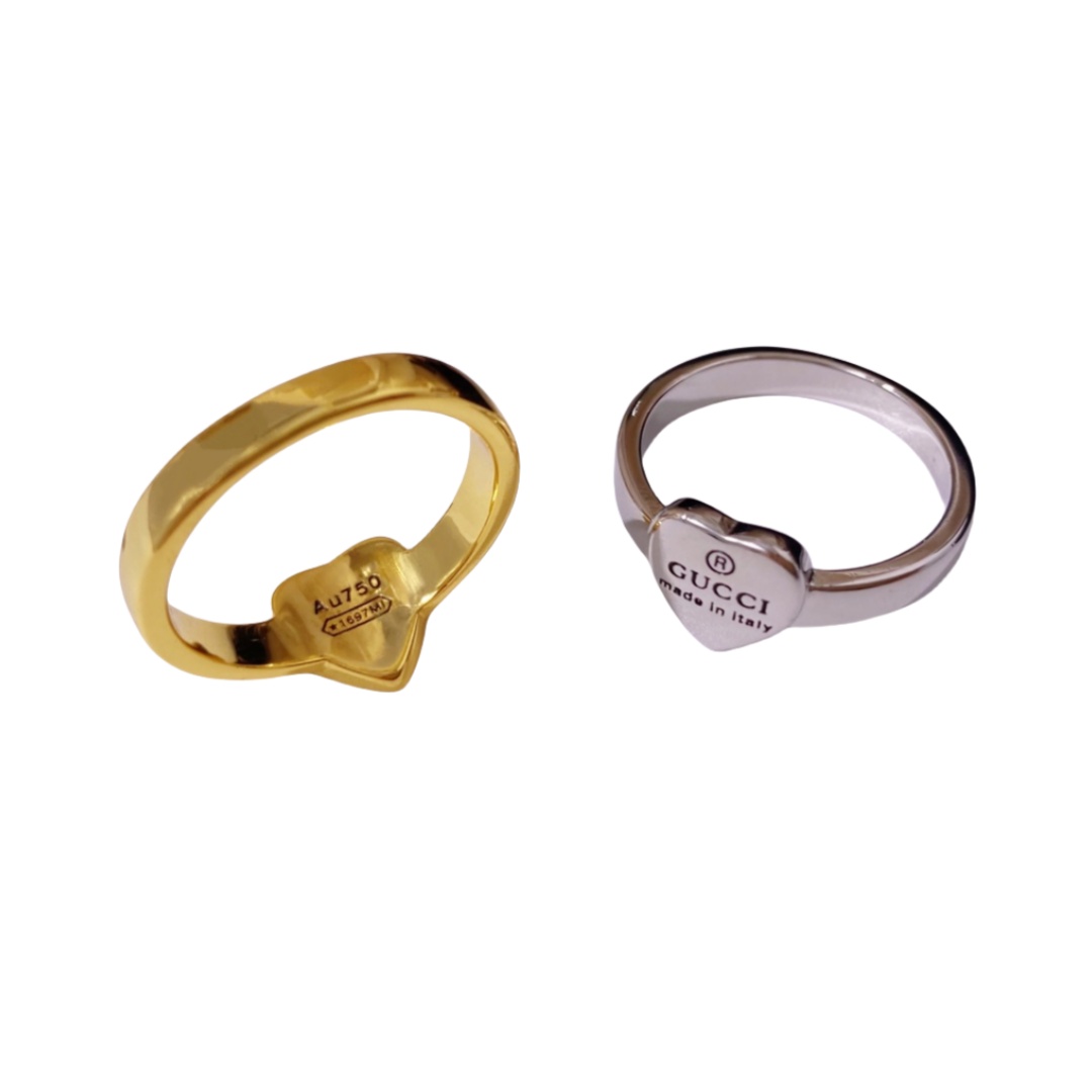 GGR012 GG heart ring with gucci trademark - ccjewelryacc