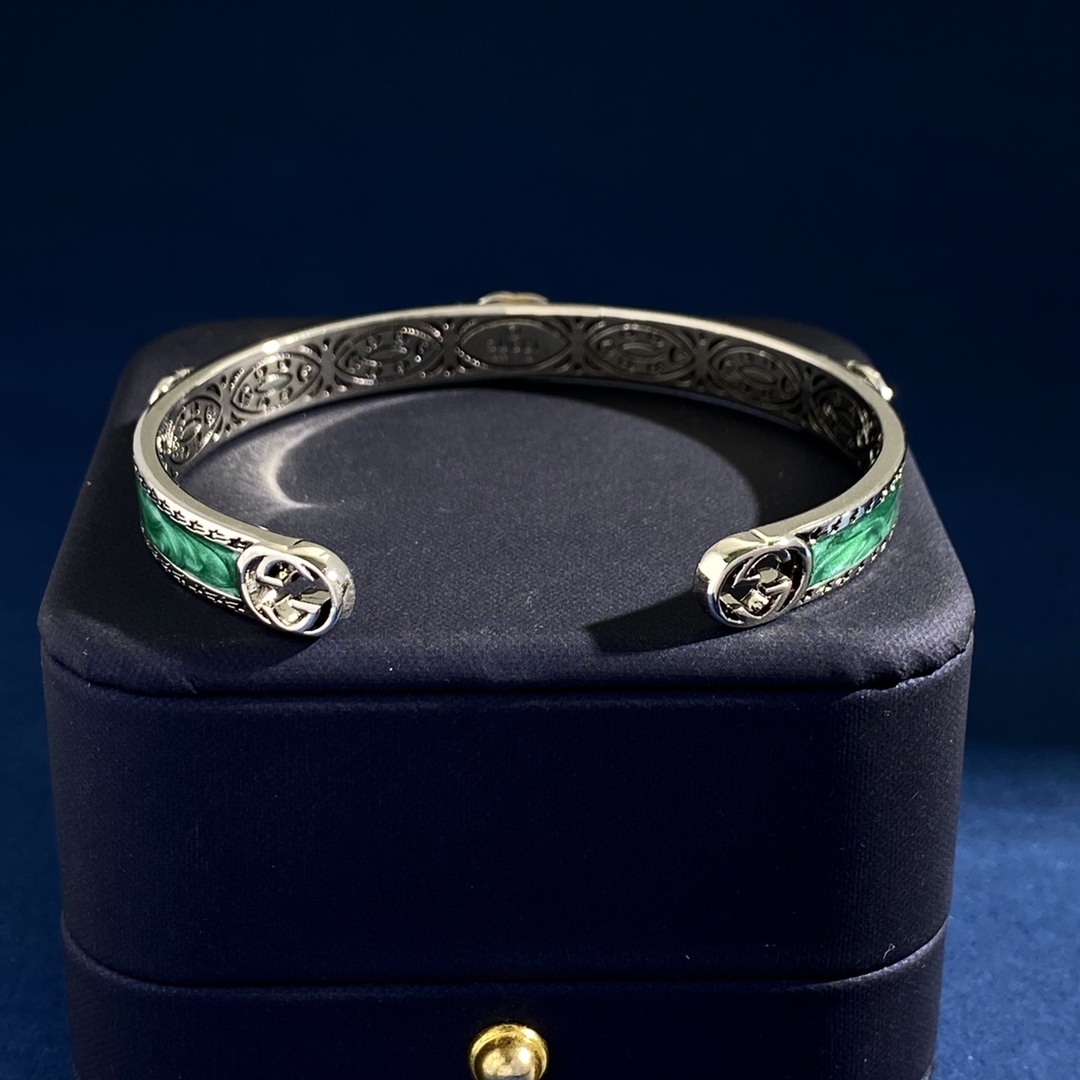GGS014 Enamel interlocking g gucci bracelet cuff - ccjewelryacc