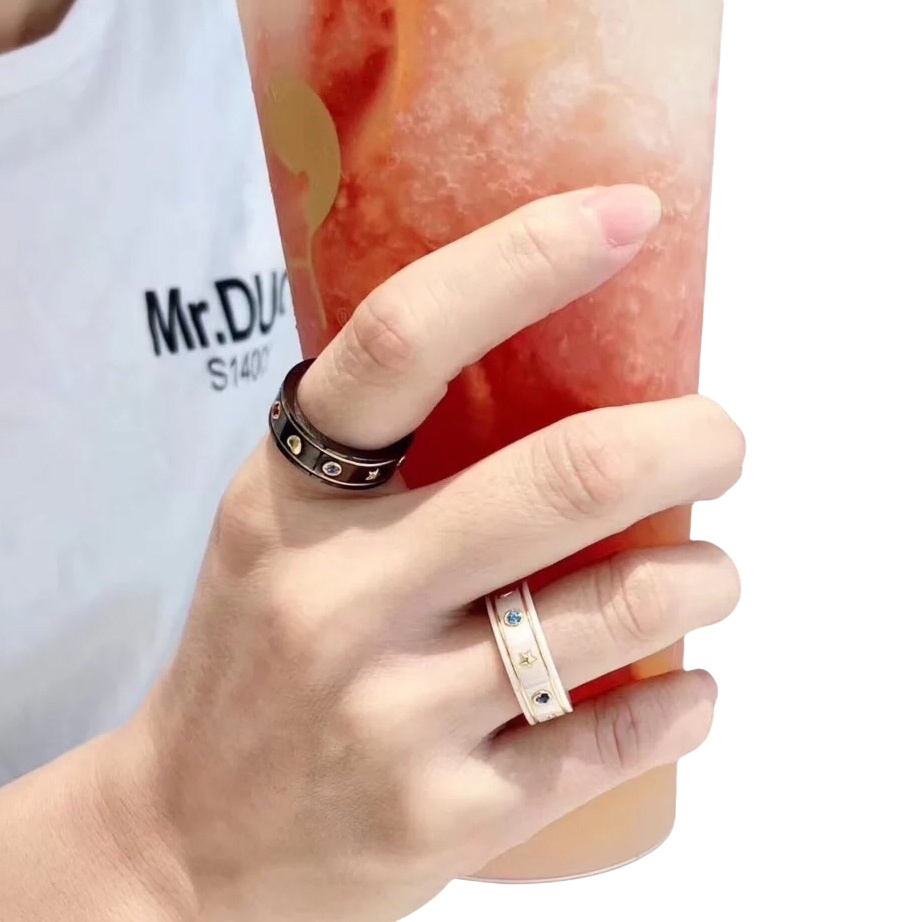 GGR004 GG Icon ring with gemstones - ccjewelryacc