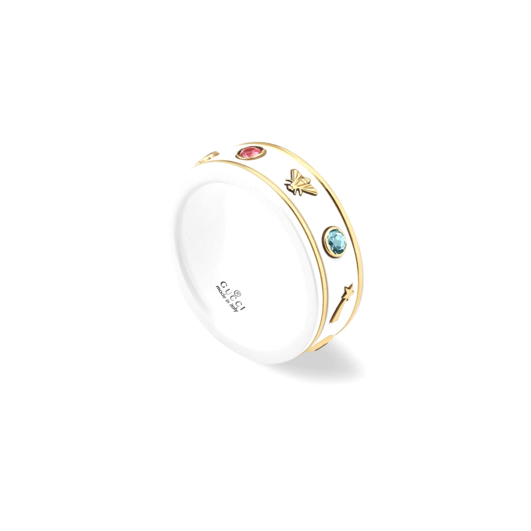 GGR004 GG Icon ring with gemstones - ccjewelryacc