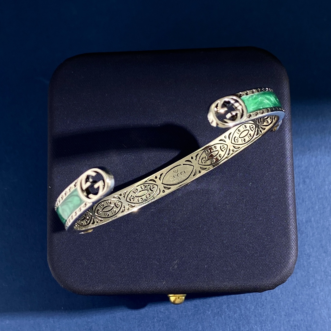 GGS014 Enamel interlocking g gucci bracelet cuff - ccjewelryacc