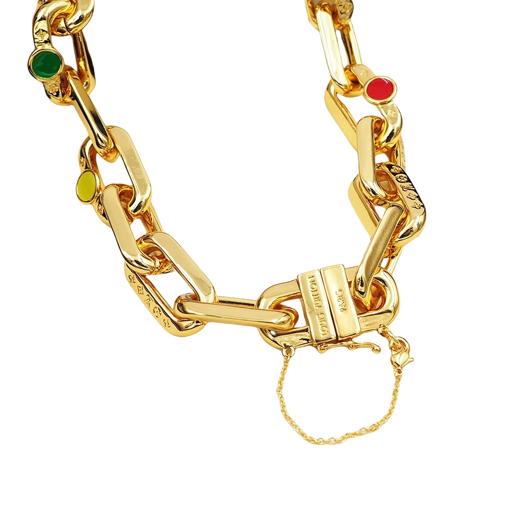 LVN103 LV x YK LV Edge Painted Dots necklace For men women - ccjewelryacc