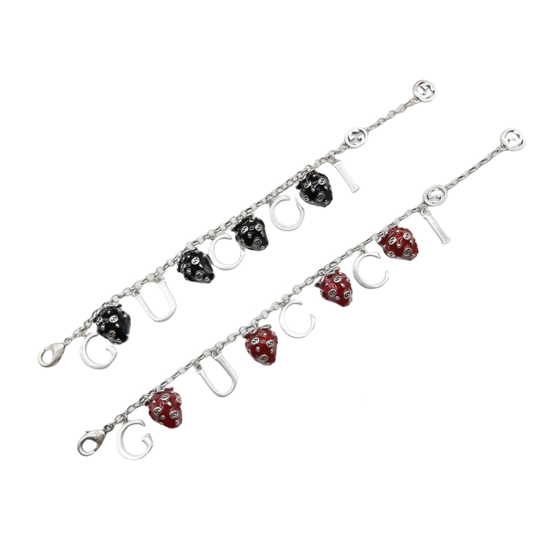 GGS013 GG strawberry charms bracelet 4 motif - ccjewelryacc