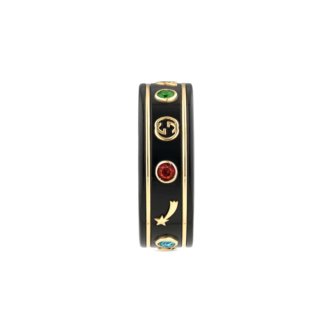 GGR004 GG Icon ring with gemstones - ccjewelryacc