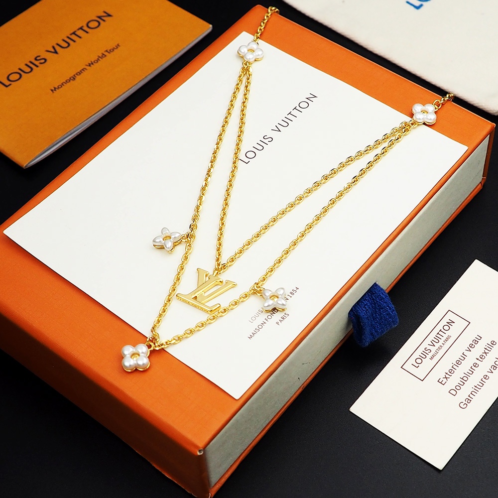 LVN076 VL Floragram necklace - ccjewelryacc