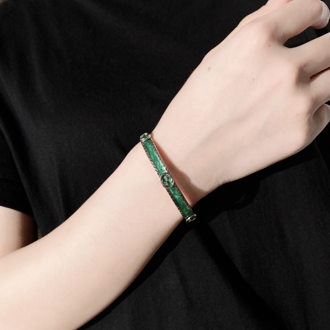 GGS014 Enamel interlocking g gucci bracelet cuff - ccjewelryacc