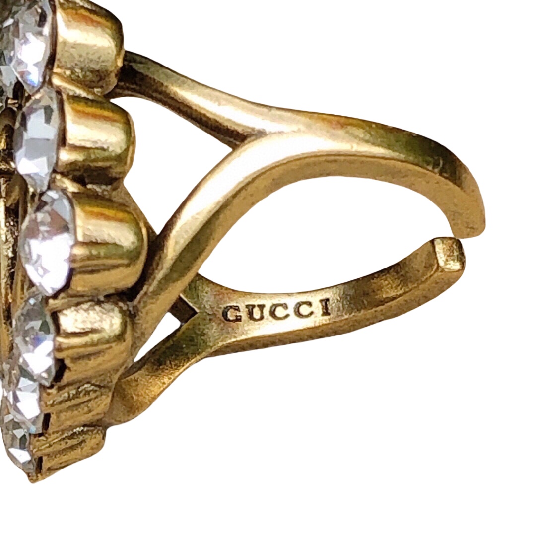 GGR002 12 Diamond GG logo ring - ccjewelryacc