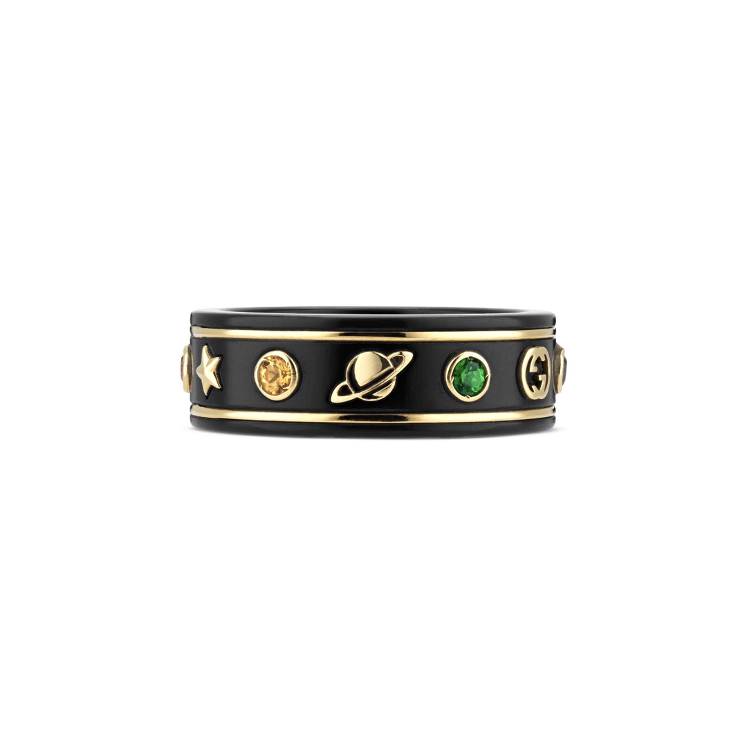 GGR004 GG Icon ring with gemstones - ccjewelryacc