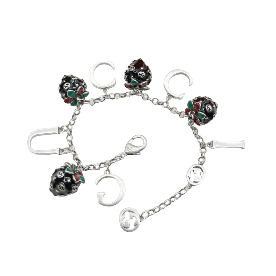 GGS013 GG strawberry charms bracelet 4 motif - ccjewelryacc