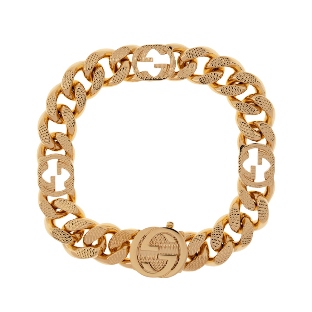 GGS017  Interlocking g chain bracelet in gold - ccjewelryacc