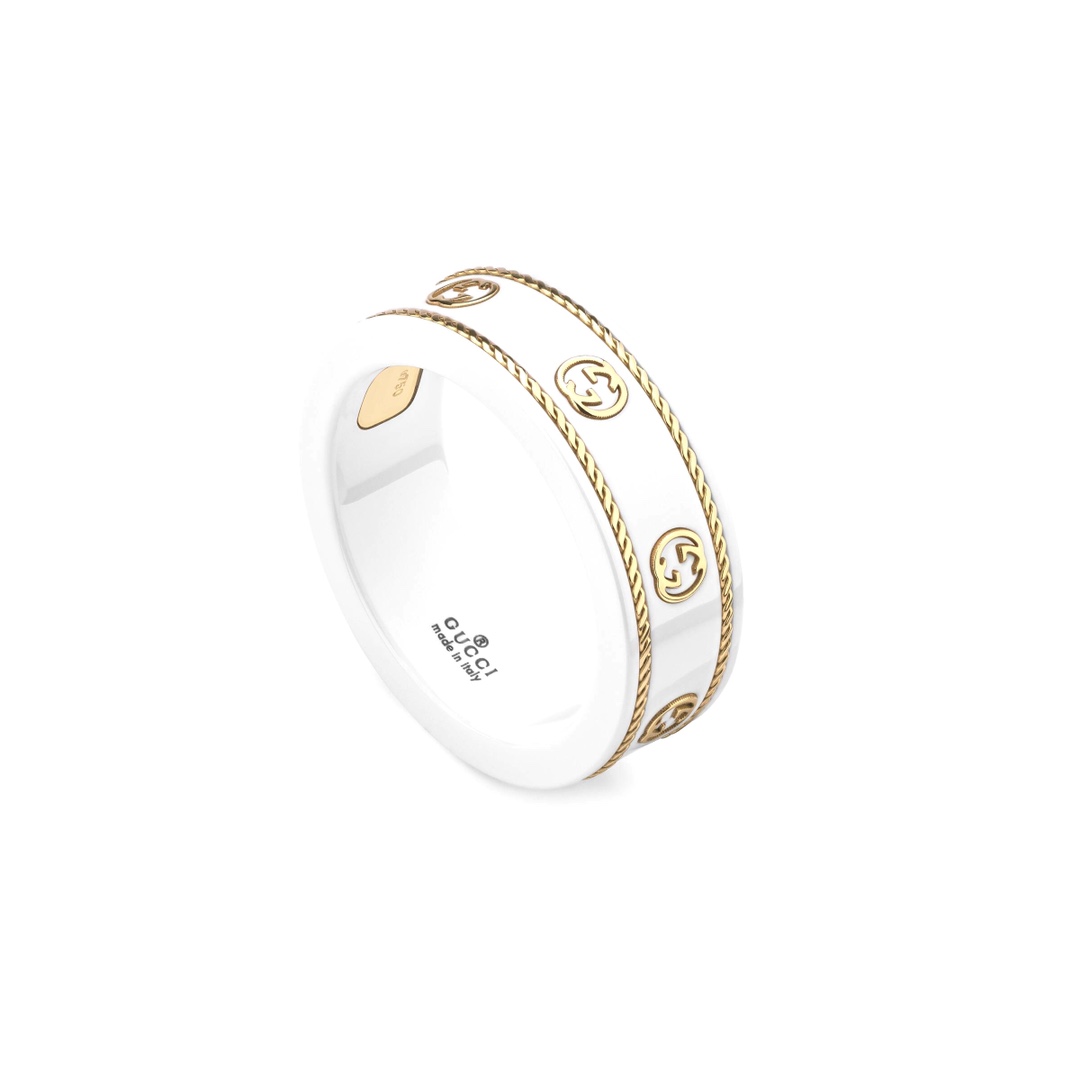 GGR018 GG Icon ceramic ring - ccjewelryacc
