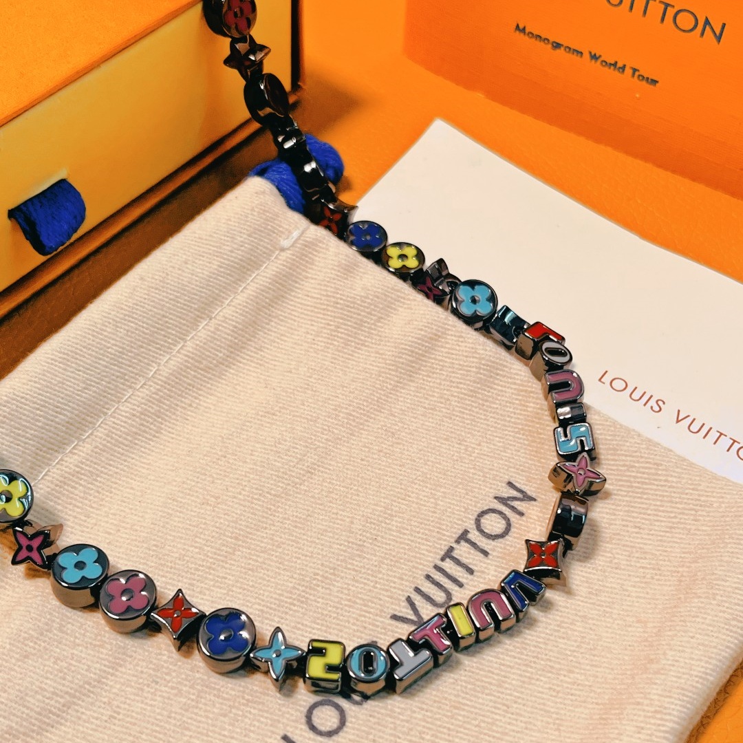 LVN043 louis Monogram party necklace - ccjewelryacc