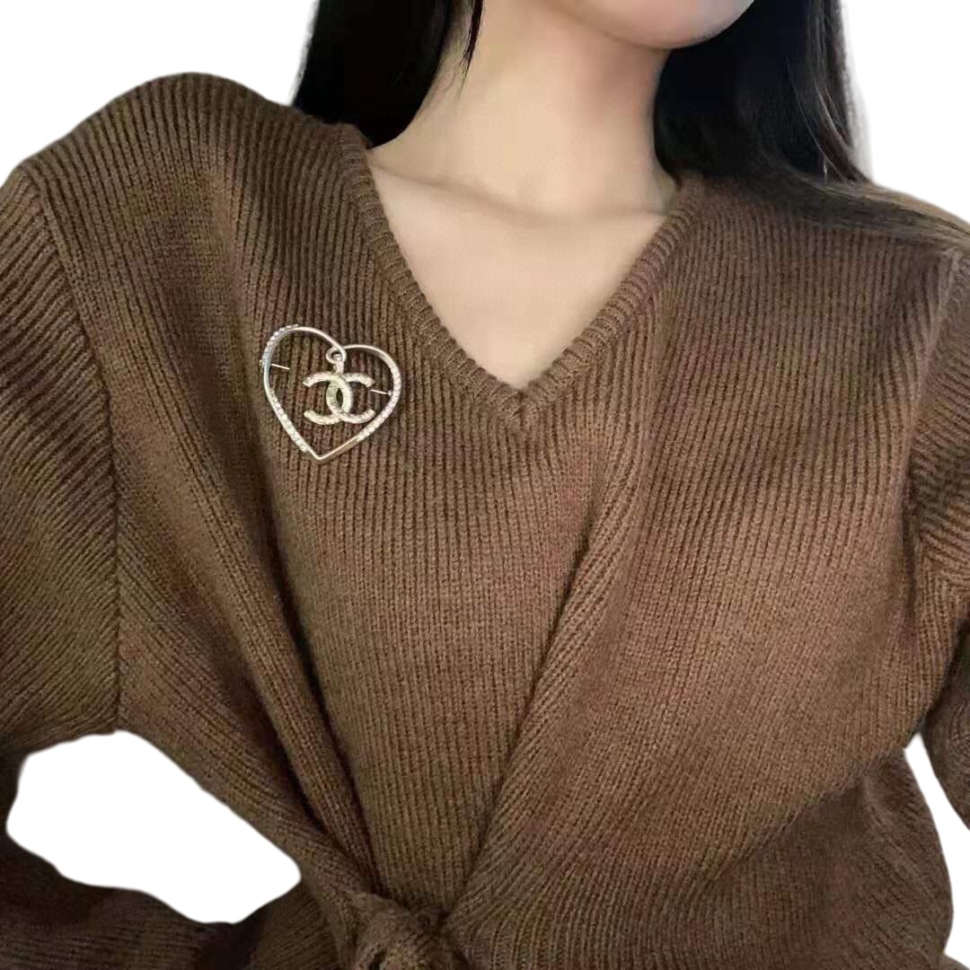 BCB117 CC Heart brooch - ccjewelryacc