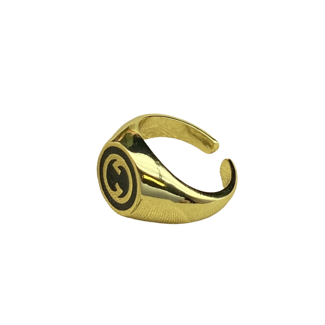 GGR010 Interlocking G Blondie enamel ring - ccjewelryacc