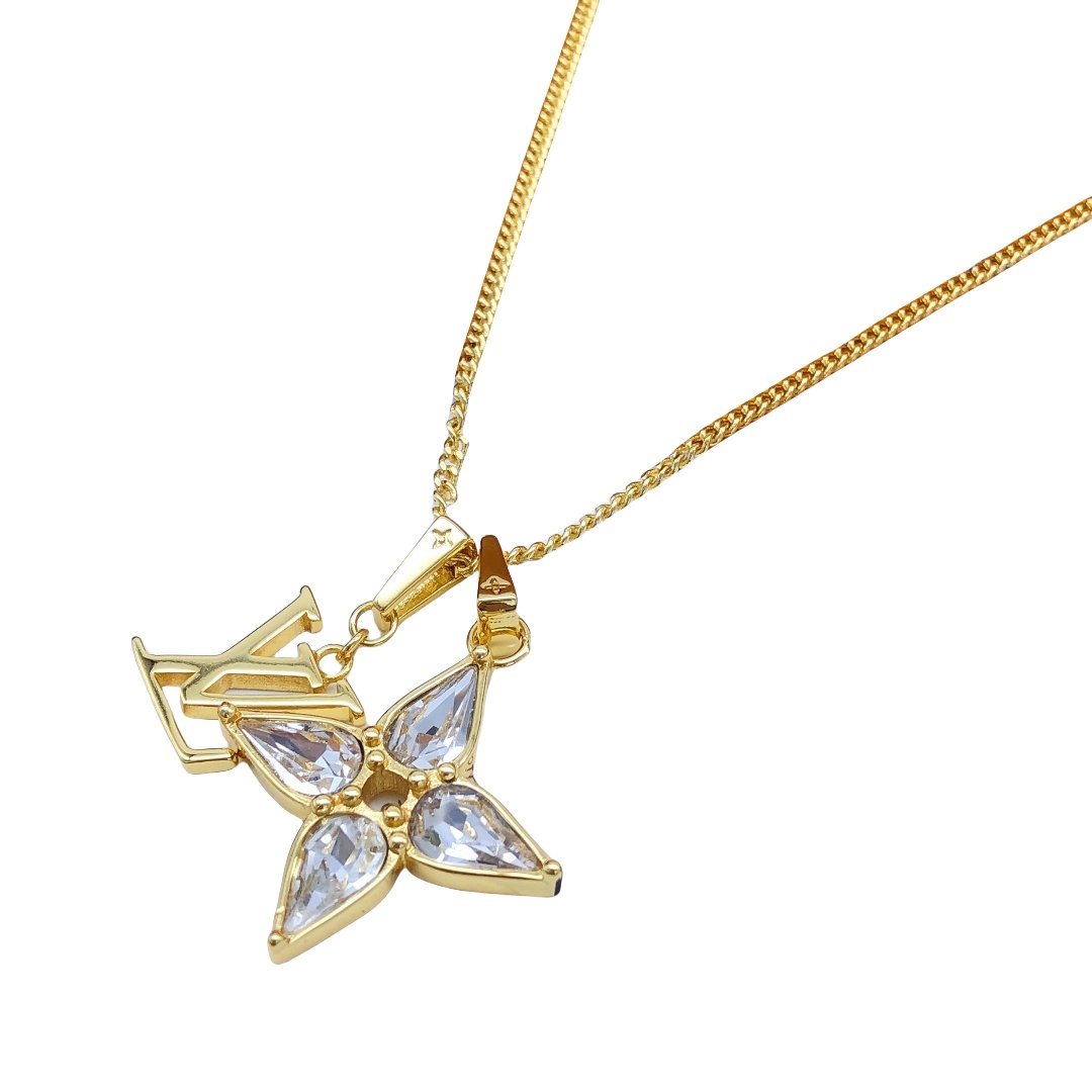 LVN056 LOUIS Flower Cut Necklace - ccjewelryacc