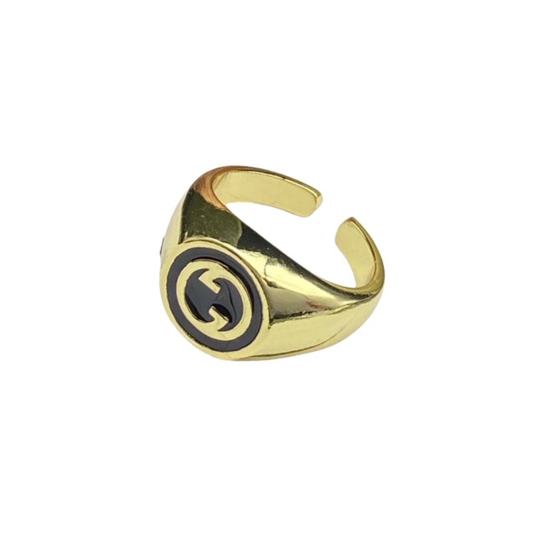 GGR010 Interlocking G Blondie enamel ring - ccjewelryacc