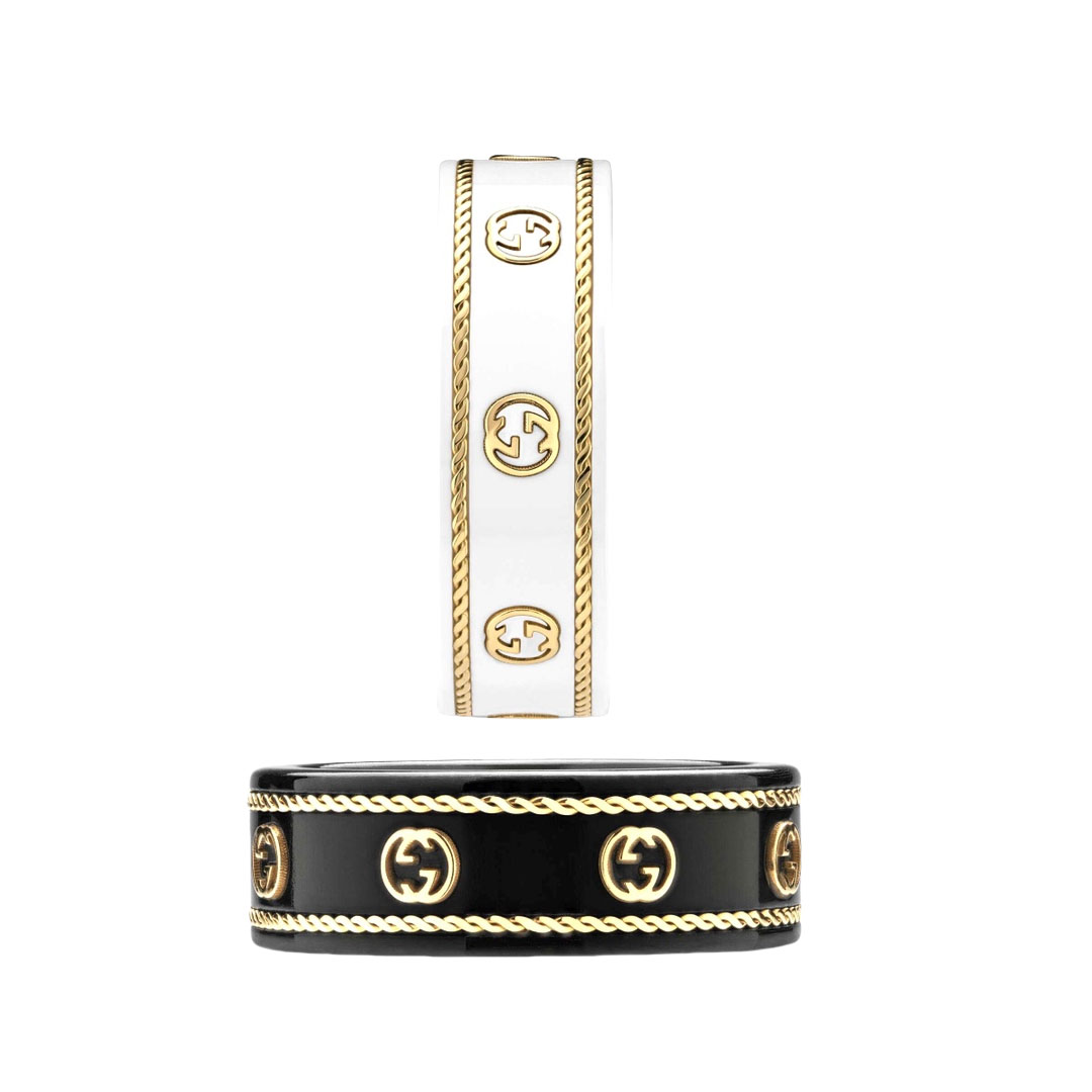 GGR018 GG Icon ceramic ring - ccjewelryacc