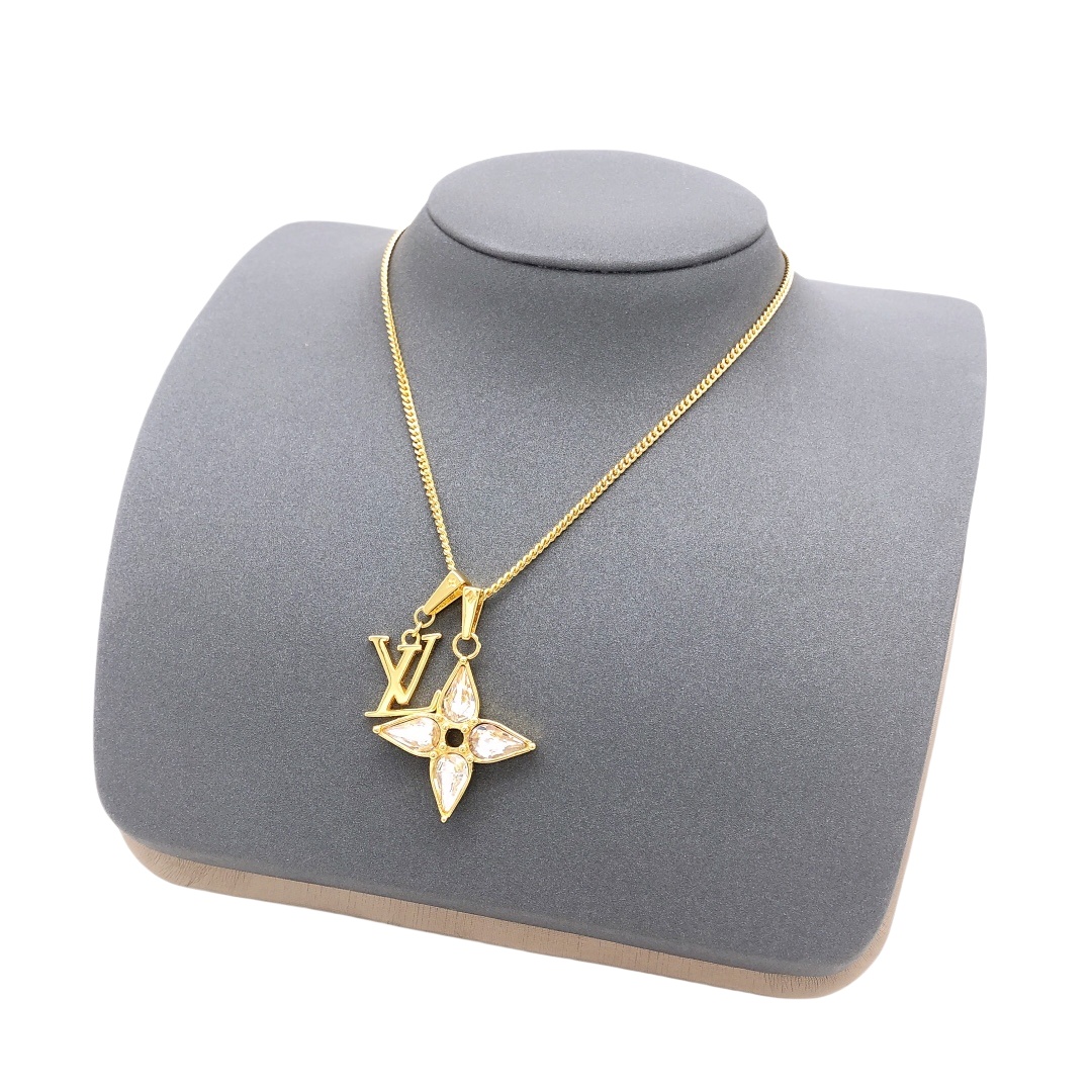 LVN056 LOUIS Flower Cut Necklace - ccjewelryacc