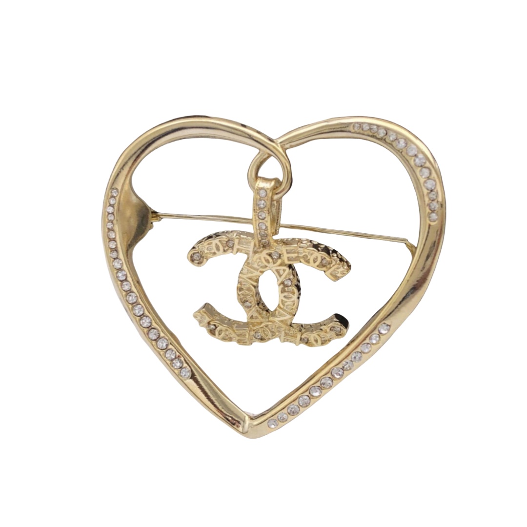 BCB117 CC Heart brooch - ccjewelryacc