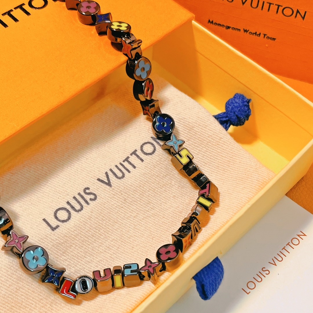 LVN043 louis Monogram party necklace - ccjewelryacc