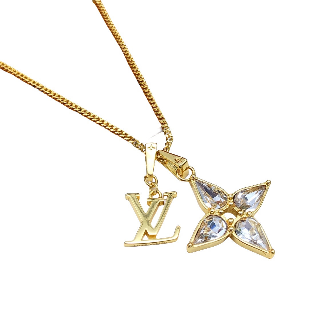 LVN056 LOUIS Flower Cut Necklace - ccjewelryacc