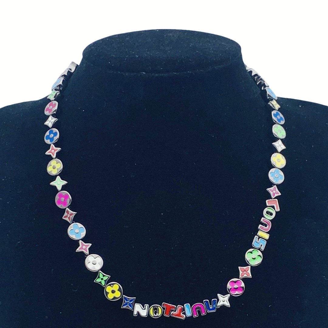 LVN043 louis Monogram party necklace - ccjewelryacc