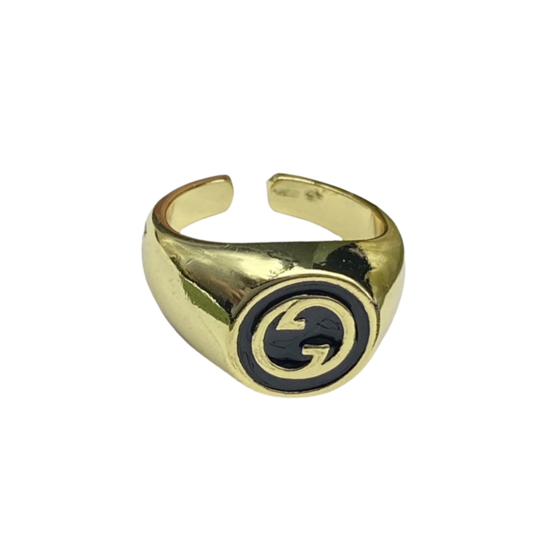 GGR010 Interlocking G Blondie enamel ring - ccjewelryacc