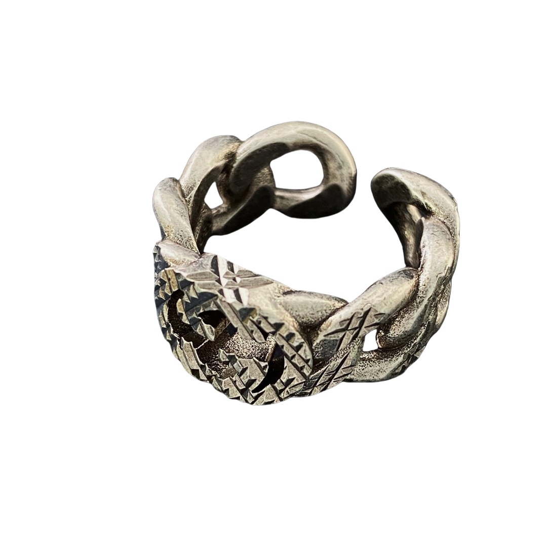 GGR019 Interlocking g ring in silver - ccjewelryacc