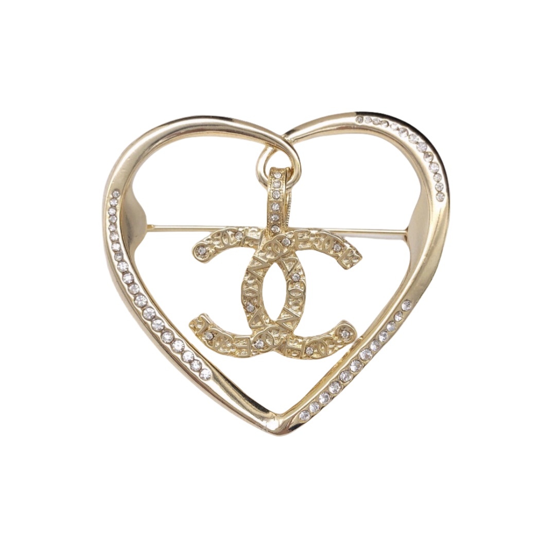 BCB117 CC Heart brooch - ccjewelryacc