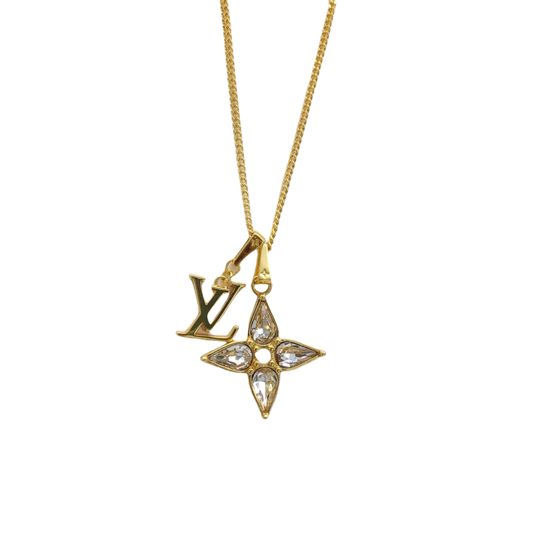 LVN056 LOUIS Flower Cut Necklace - ccjewelryacc
