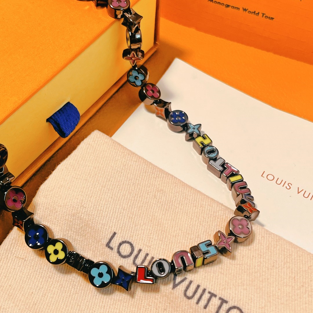 LVN043 louis Monogram party necklace - ccjewelryacc