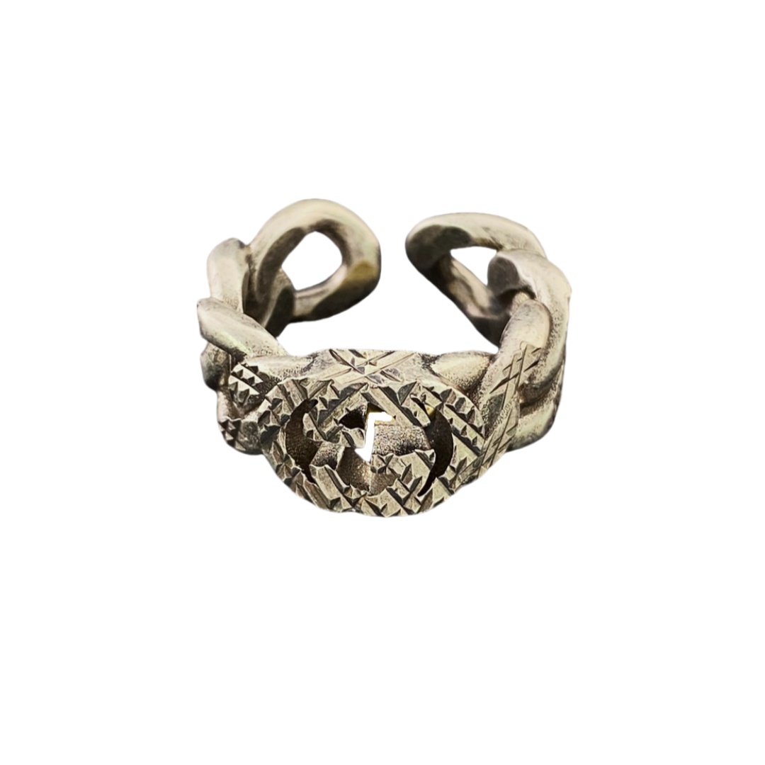 GGR019 Interlocking g ring in silver - ccjewelryacc