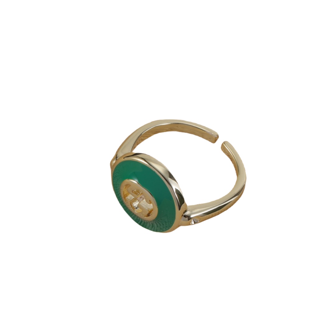GGR016 Interlocking g enamel ring - ccjewelryacc