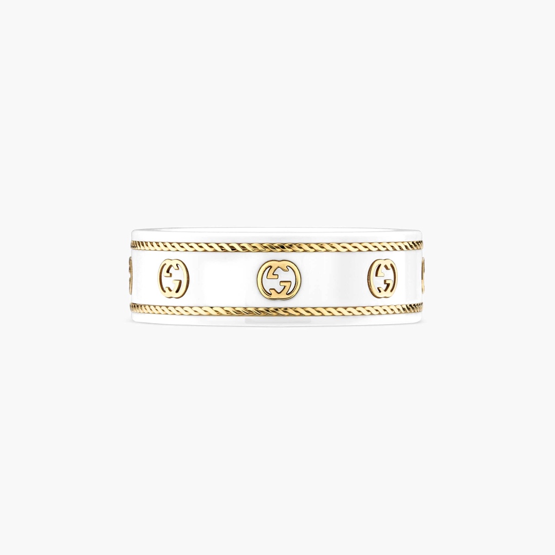 GGR018 GG Icon ceramic ring - ccjewelryacc