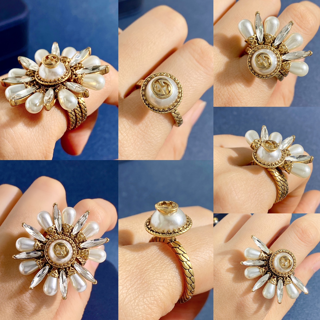 GGR013 GG LOVE Parade sunflower ring - ccjewelryacc